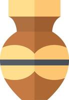 An illustration of a vase with a black stripe vector
