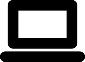 A black and white computer icon on a white background vector