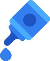 A blue bottle with a drop of liquid vector