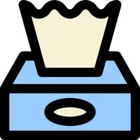 A box with a tissue in it vector