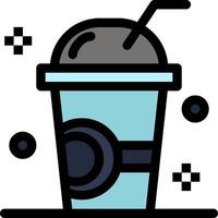 A drink with a straw and a straw in it vector