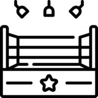 A boxing ring with lights and stars on it vector