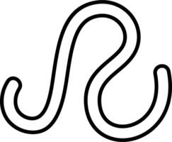 A black and white drawing of a snake vector