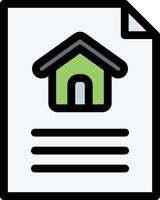 A house icon on a document vector