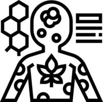 A black and white image of a man with a leaf on his head vector