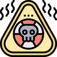 A skull and a life preserver in a triangle vector