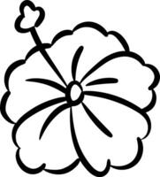 A flower with a heart on it coloring page vector