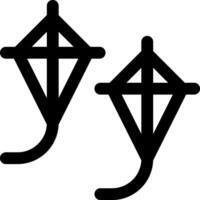 Two kites with a cross on them vector