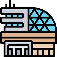 A building with a dome on top vector