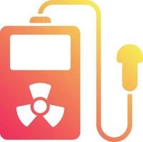 An icon of a radiation detector with a cord vector