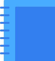 A blue notebook with a white border vector
