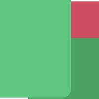A green and red square with a red border vector
