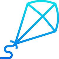 A kite with a blue line around it vector