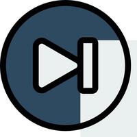 A play button in a circle with a black and white background vector