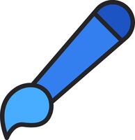A blue paintbrush icon on a white background vector