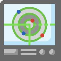 A computer screen with a target on it vector