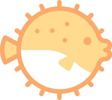 A puffer fish icon on a white background vector