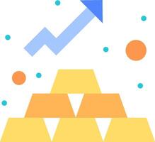 A graphic of a pyramid with an arrow going up vector