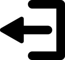 A black and white arrow pointing to the left vector