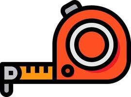 A measuring tape icon on a white background vector