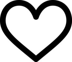 A black and white heart shape on a white background vector