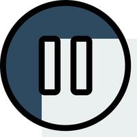 A black and white icon of a button vector