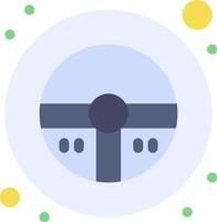 A plane icon with a circle around it vector