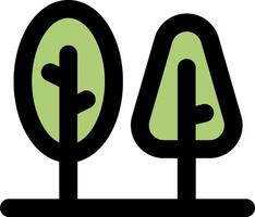 Two trees with green leaves on them vector