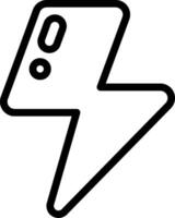 A black and white lightning bolt icon vector