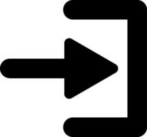 A black and white arrow pointing to the left vector