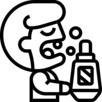 A man is holding a bottle of toothpaste vector
