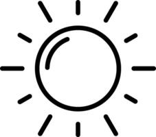 Sun icon with rays on a white background vector