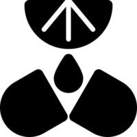 A black and white image of a nuclear symbol vector