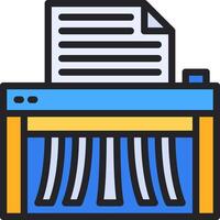 A printer with paper and a sheet of paper vector