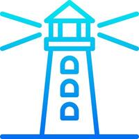 A blue lighthouse icon on a white background vector