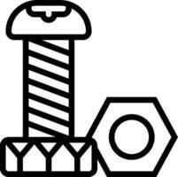 A bolt and nut icon on a white background vector