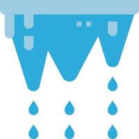 A blue ice cube with drops of water vector
