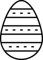 Easter egg coloring pages vector