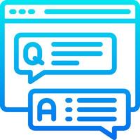 Chat with q and a icon vector