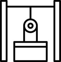 A black and white illustration of a machine vector