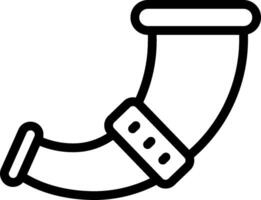 A black and white drawing of a pipe vector