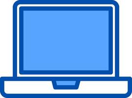 A laptop computer icon on a white background vector