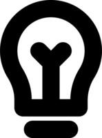 A black light bulb with an arrow pointing to it vector