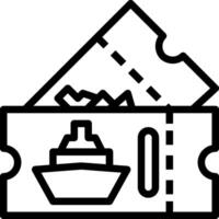 A ticket and a ticket with a boat on it vector