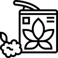 A black and white image of a bag with a flower vector