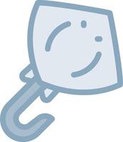 A fish hook with a smiley face on it vector