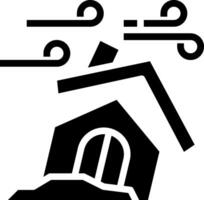 A black and white house with a wind coming from it vector