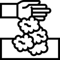 A hand is holding a box with a cloud in it vector