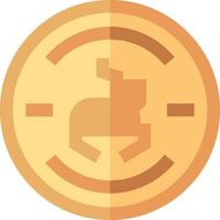 A coin with a horse on it vector