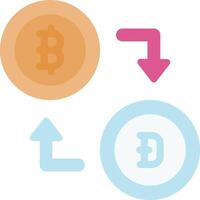 Bitcoin and bitcoin cash vector